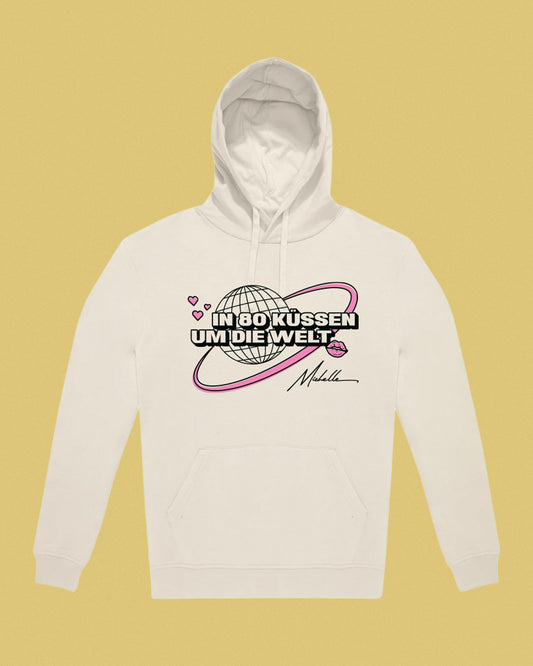 Hoodie Unisex - In 80 Küssen um die Welt - Off White